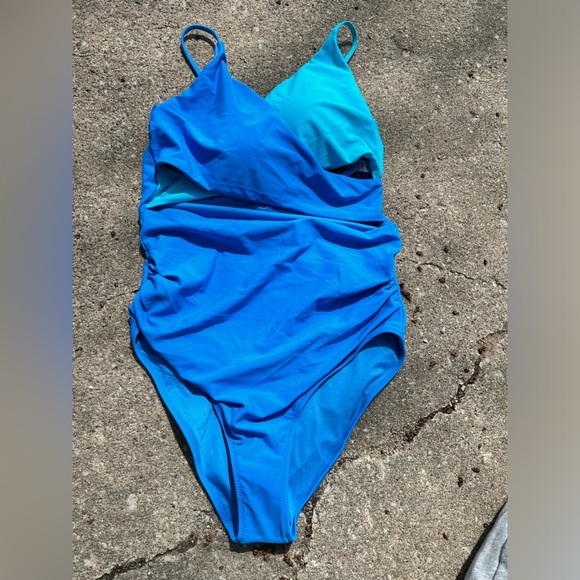 Blooming Jelly Vibrant Blue One-Piece Swimsuit - Picture 1 of 5